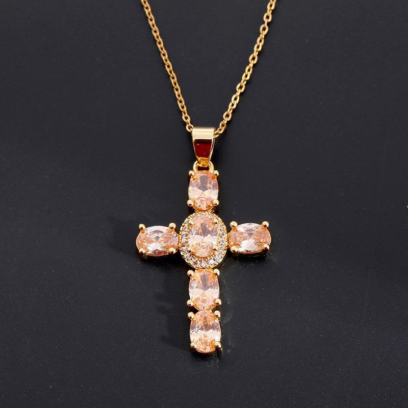 COLLARES CRUZADOS DE GEMAS COLORIDAS