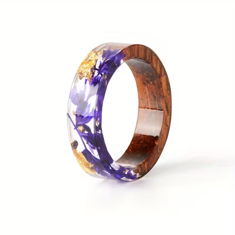 Anillo de Madera y Resina Hecho a Mano