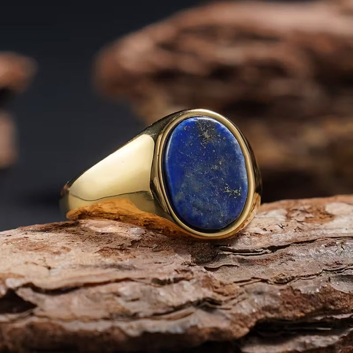 Anillo con Piedras Naturales de Ojo de Tigre
