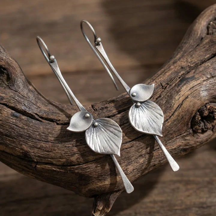 Pendientes Boho Hoja de Plata