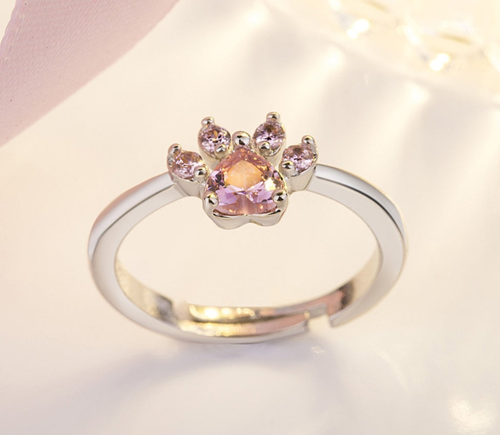 Set de Joyas Paw para Mujer 4 Piezas | Oro Rosa con Corazón de Circonita