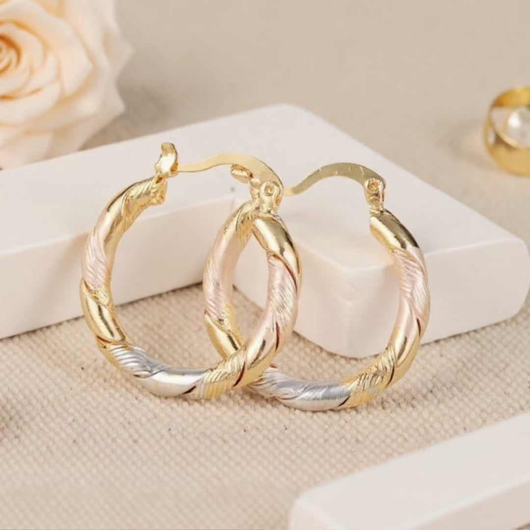 Pendientes vintage redondos de aro