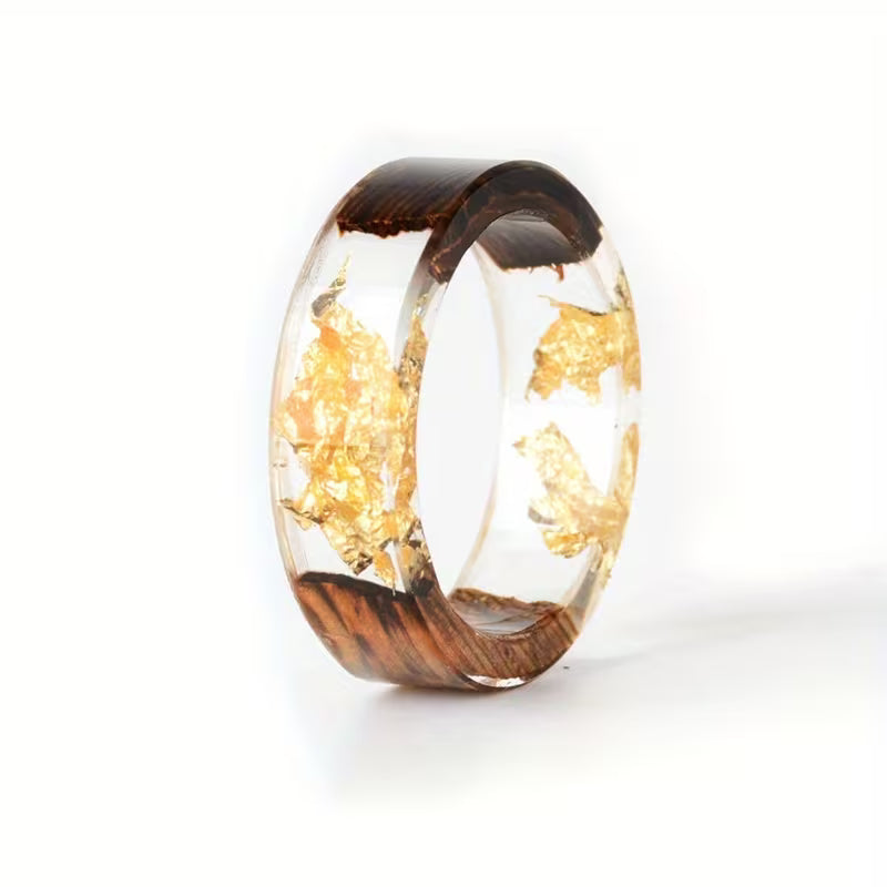 Anillo de Madera y Resina Hecho a Mano