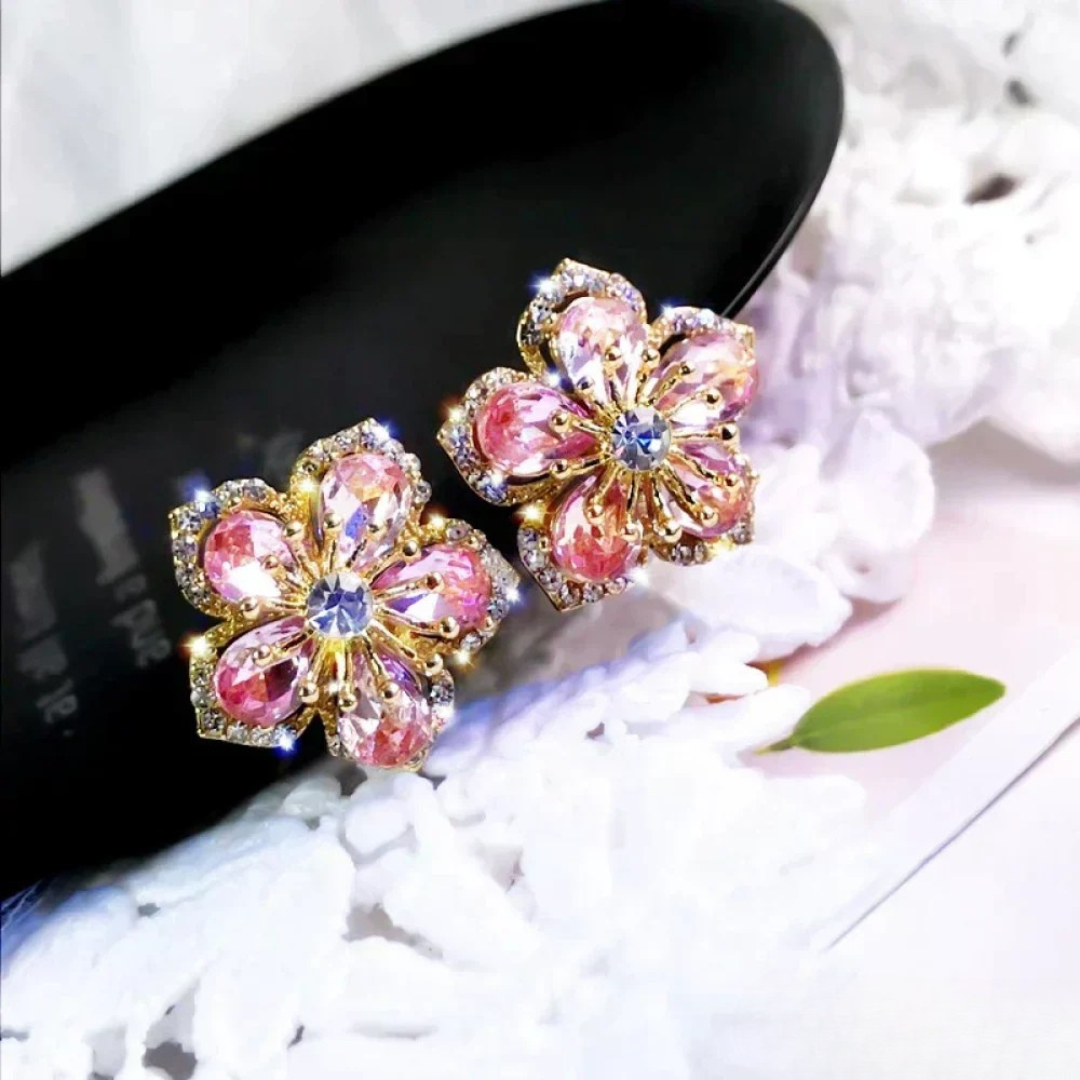 Pendientes de Plata con Circonias de Colores
