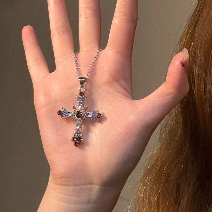 COLLAR CRUZ DE GEMAS BENDITAS