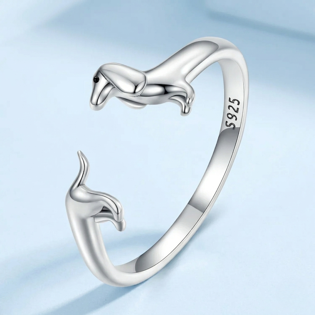 Anillo Perrito Salchicha (Ajustable)