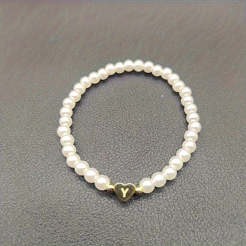 Pulsera Elegante de Corazón con Inicial
