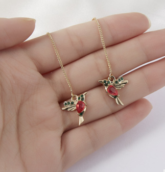 Collar y pendientes Colibrí