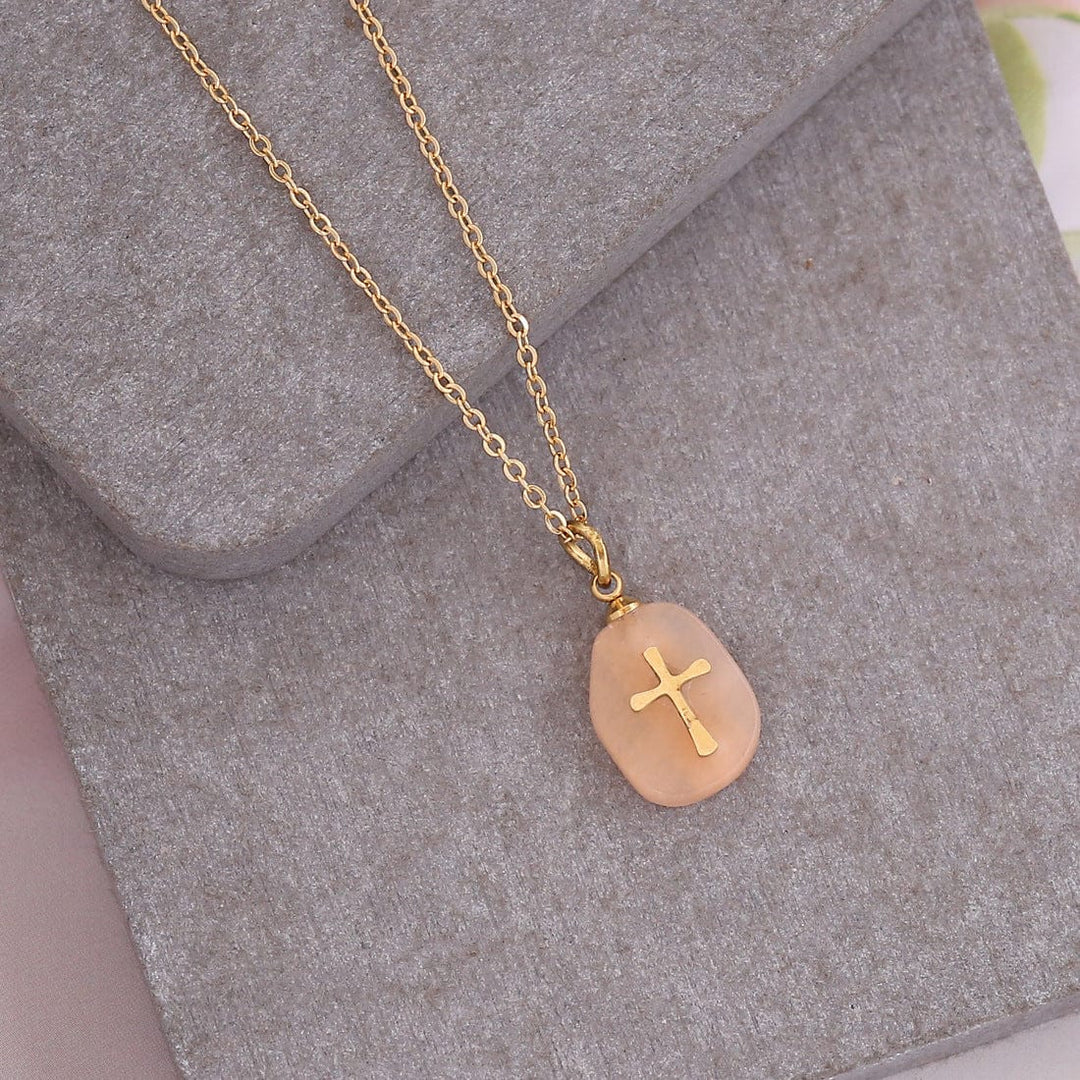 COLLAR DE FE DE PIEDRA NATURAL