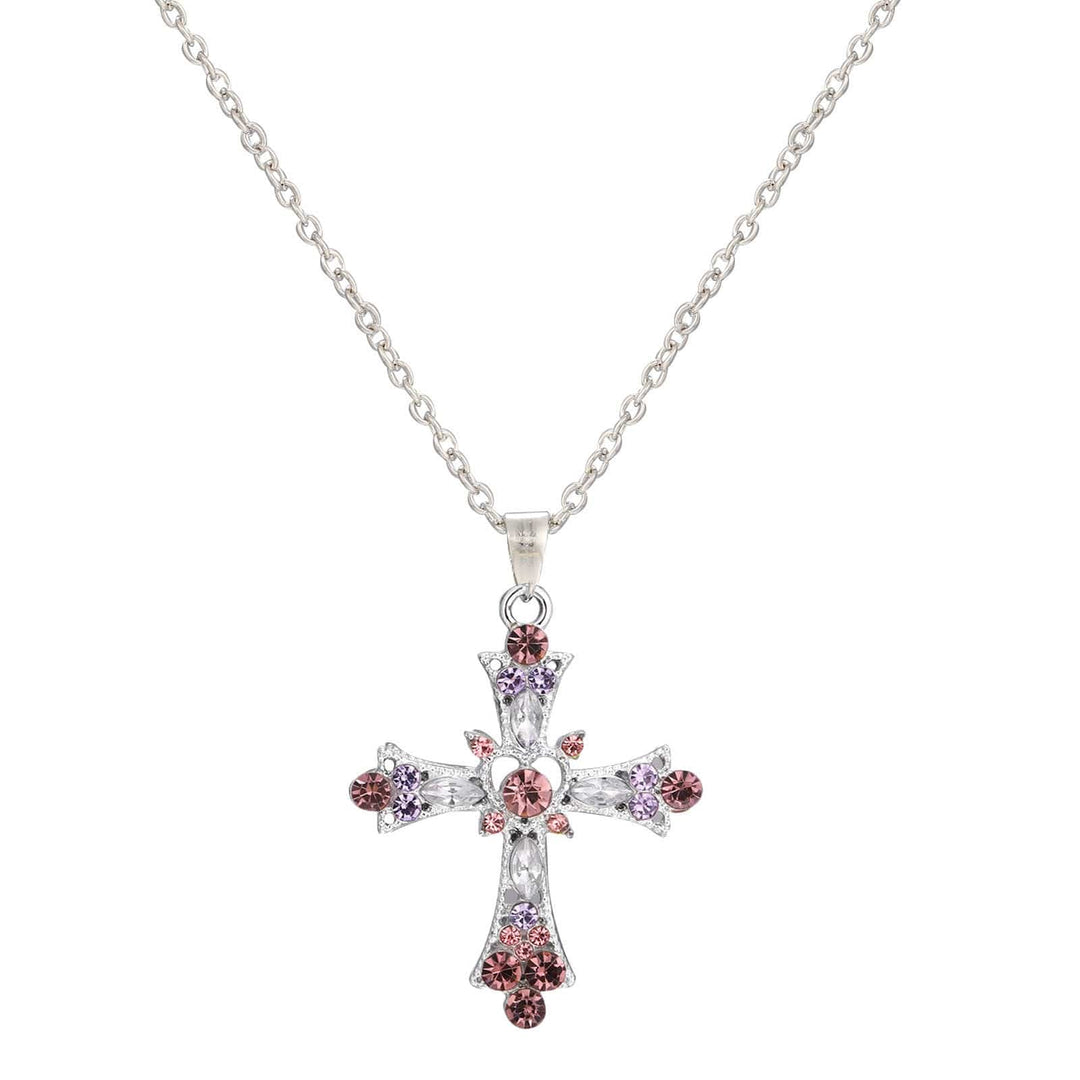 COLLAR CRUZ DE GEMAS BENDITAS