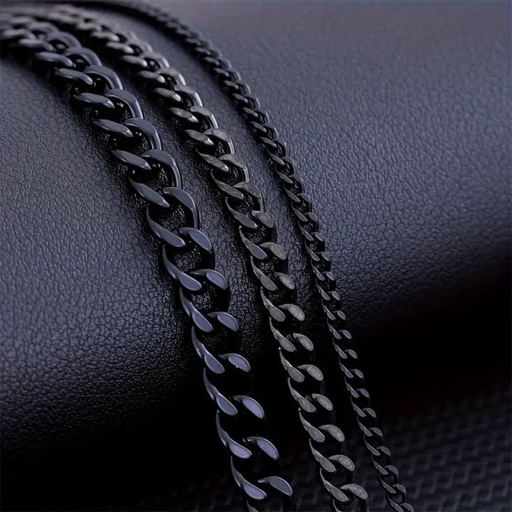Collar minimalista con cadena cubana para hombre
