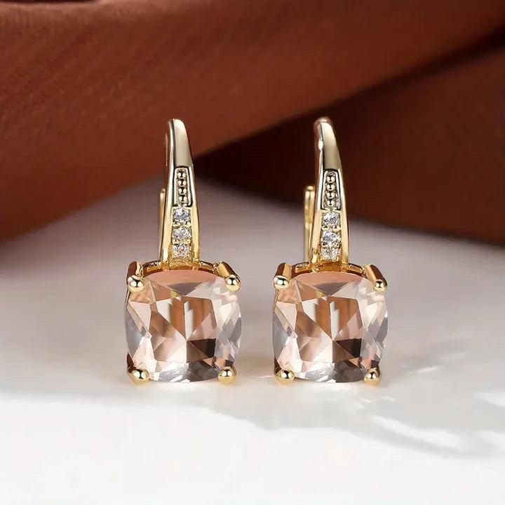 Pendientes Aro de Oro con Piedras Misteriosas