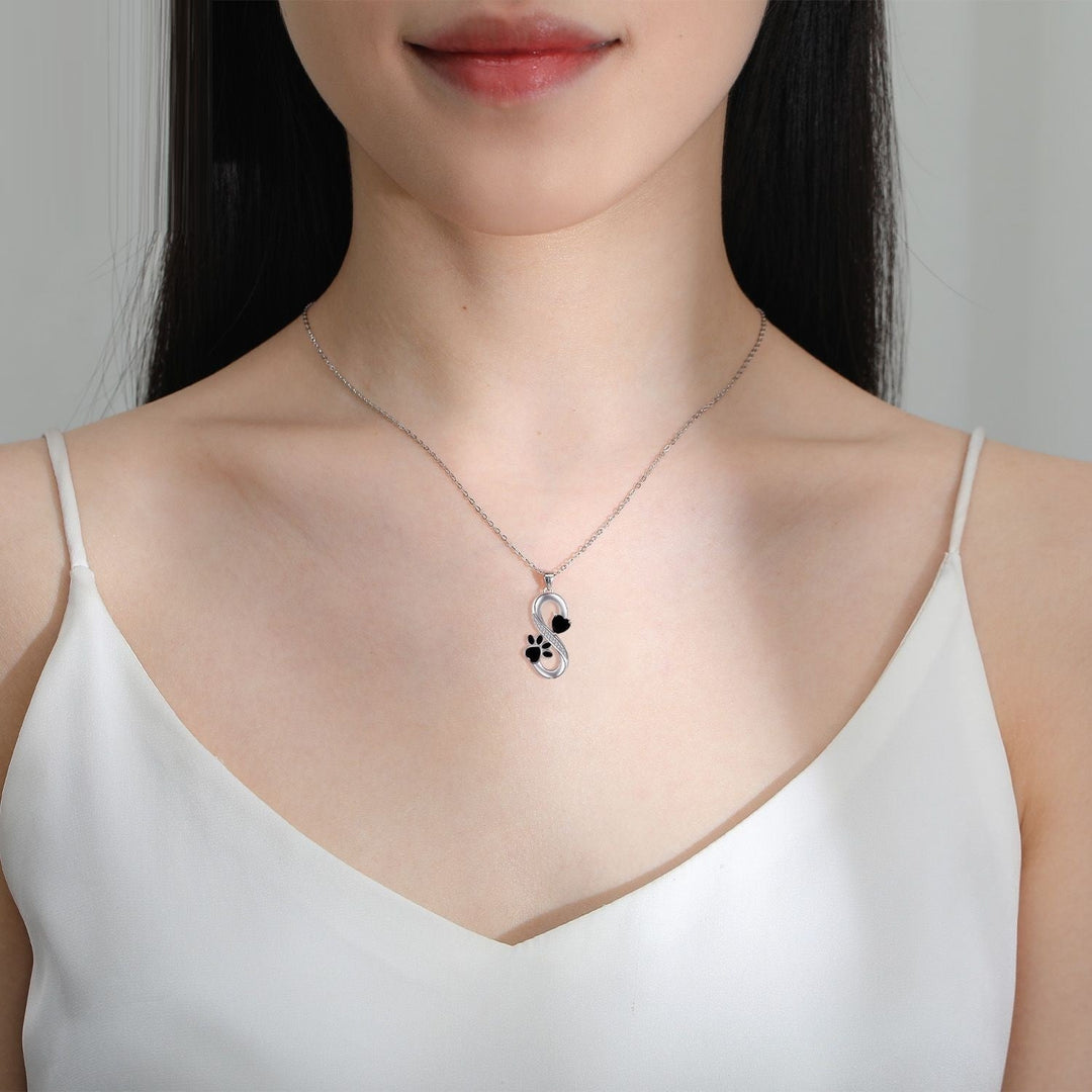 Collar Corazón y Huella Amor Infinito