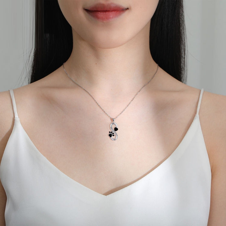 Collar Corazón y Huella Amor Infinito