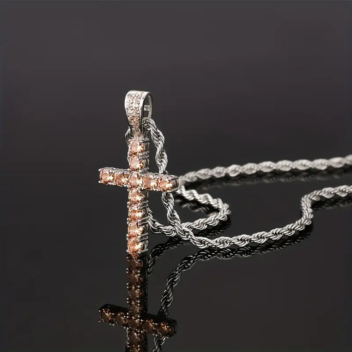 Collar con colgante cruzado