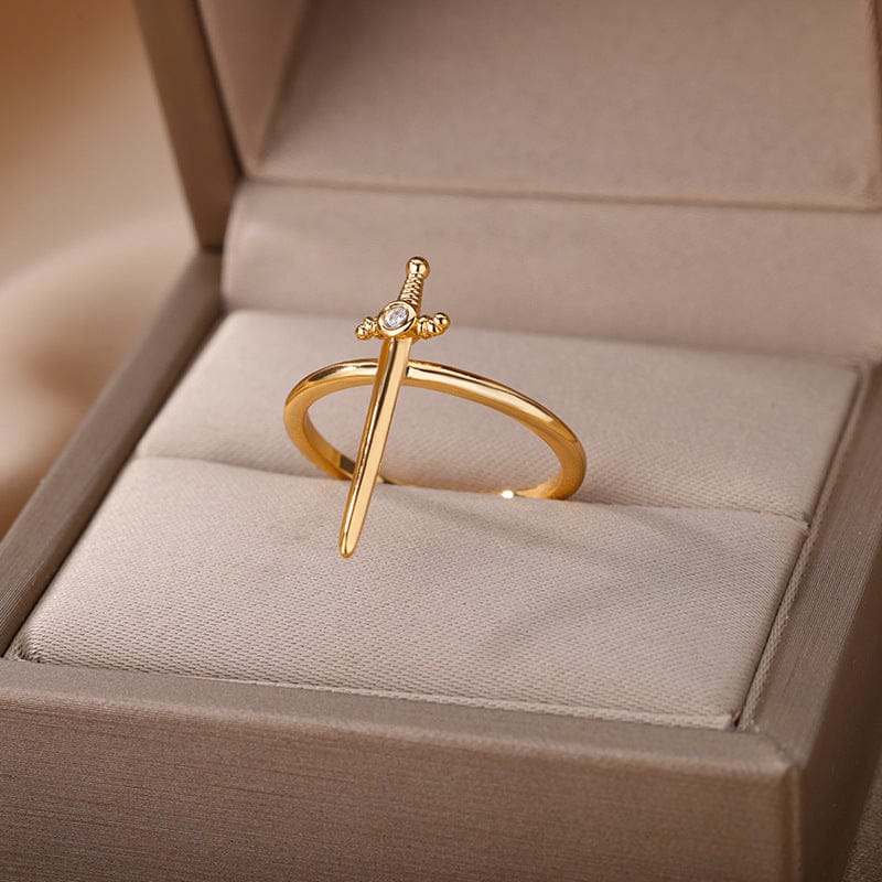 ANILLO DE ESPADA CRUZ DE PLATA