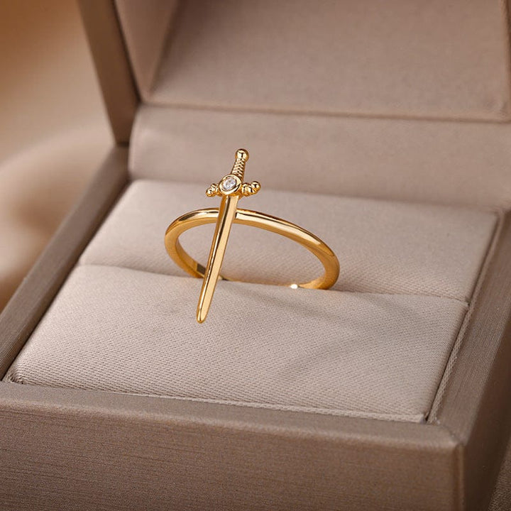ANILLO DE ESPADA CRUZ DE PLATA