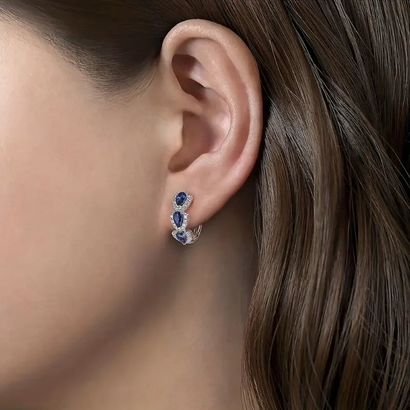 Pendientes Blasón Real de Zafiro