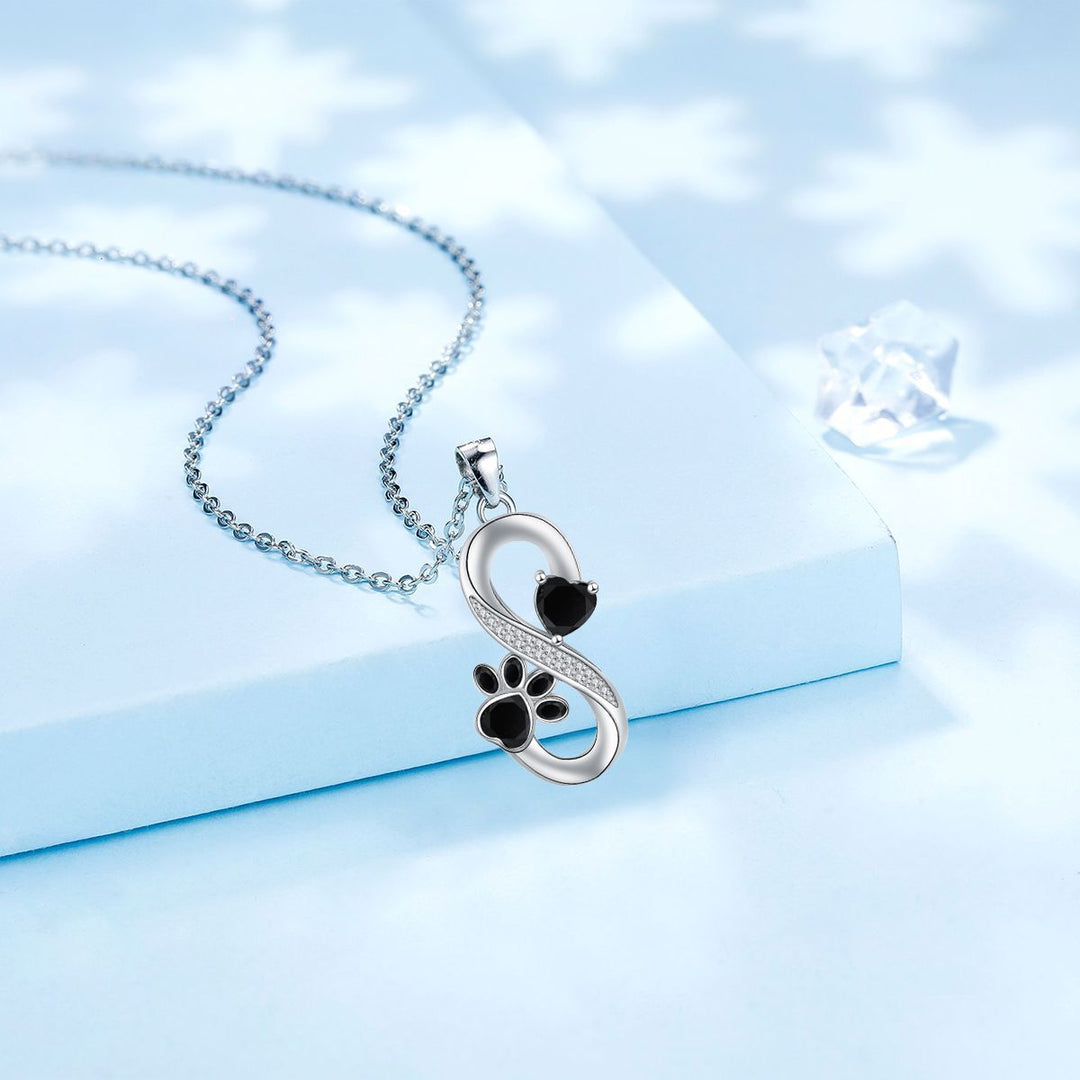 Collar Corazón y Huella Amor Infinito