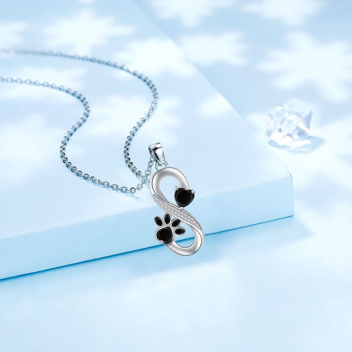 Collar Corazón y Huella Amor Infinito