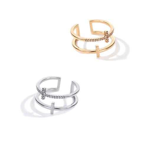ANILLO GLORY DOUBLE CROSS - (AJUSTABLE)