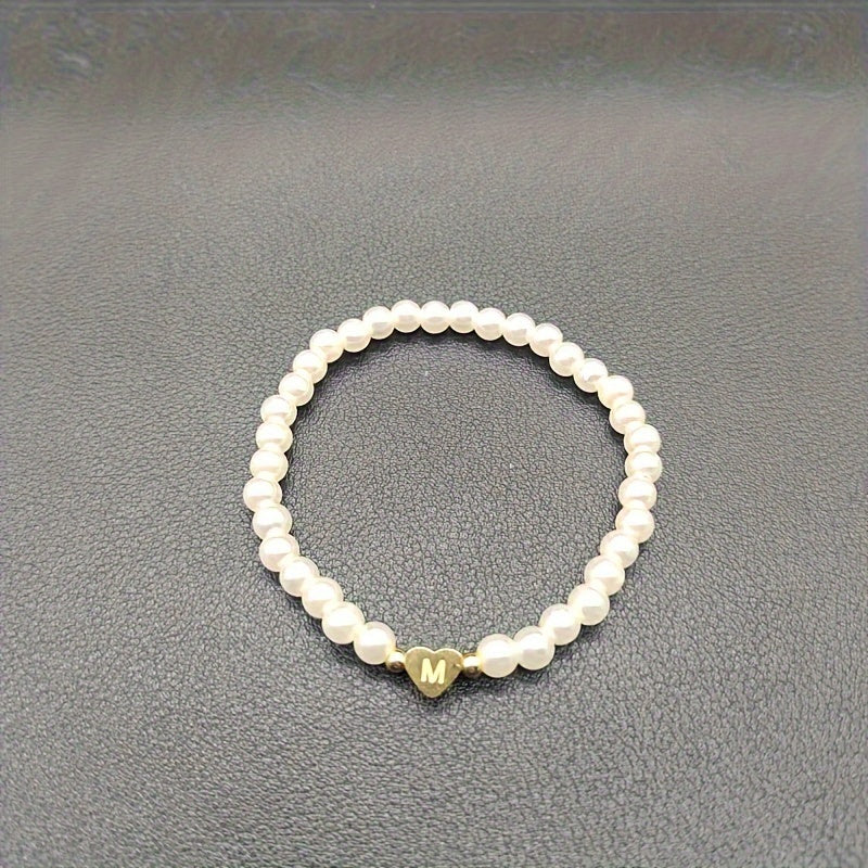 Pulsera Elegante de Corazón con Inicial
