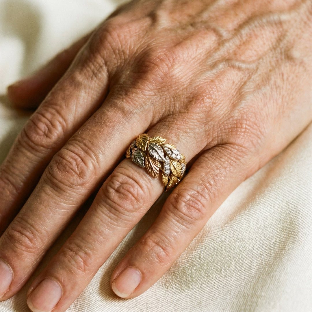 Anillo Otoño en Oro, Plata y Cobre