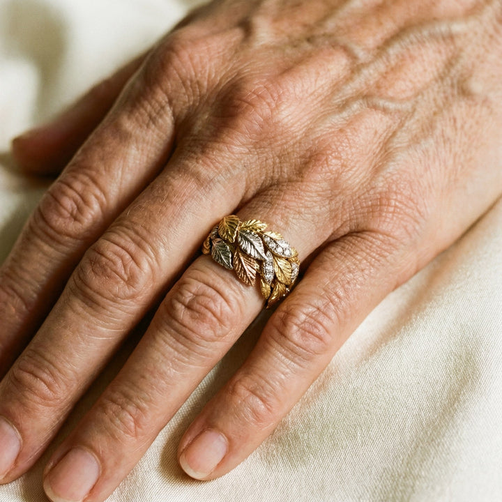 Anillo Otoño en Oro, Plata y Cobre