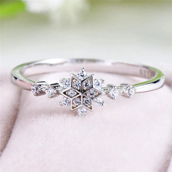 Anillo Copo de Nieve en Plata