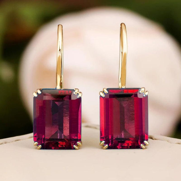 Pendientes Mila con esmeralda