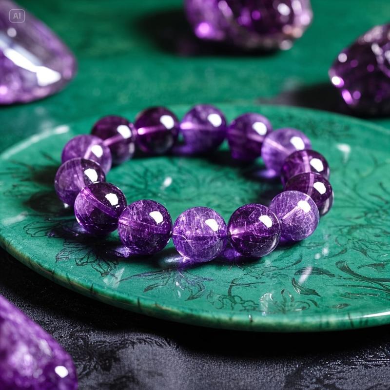 Pulsera Valeria de Perlas Moradas