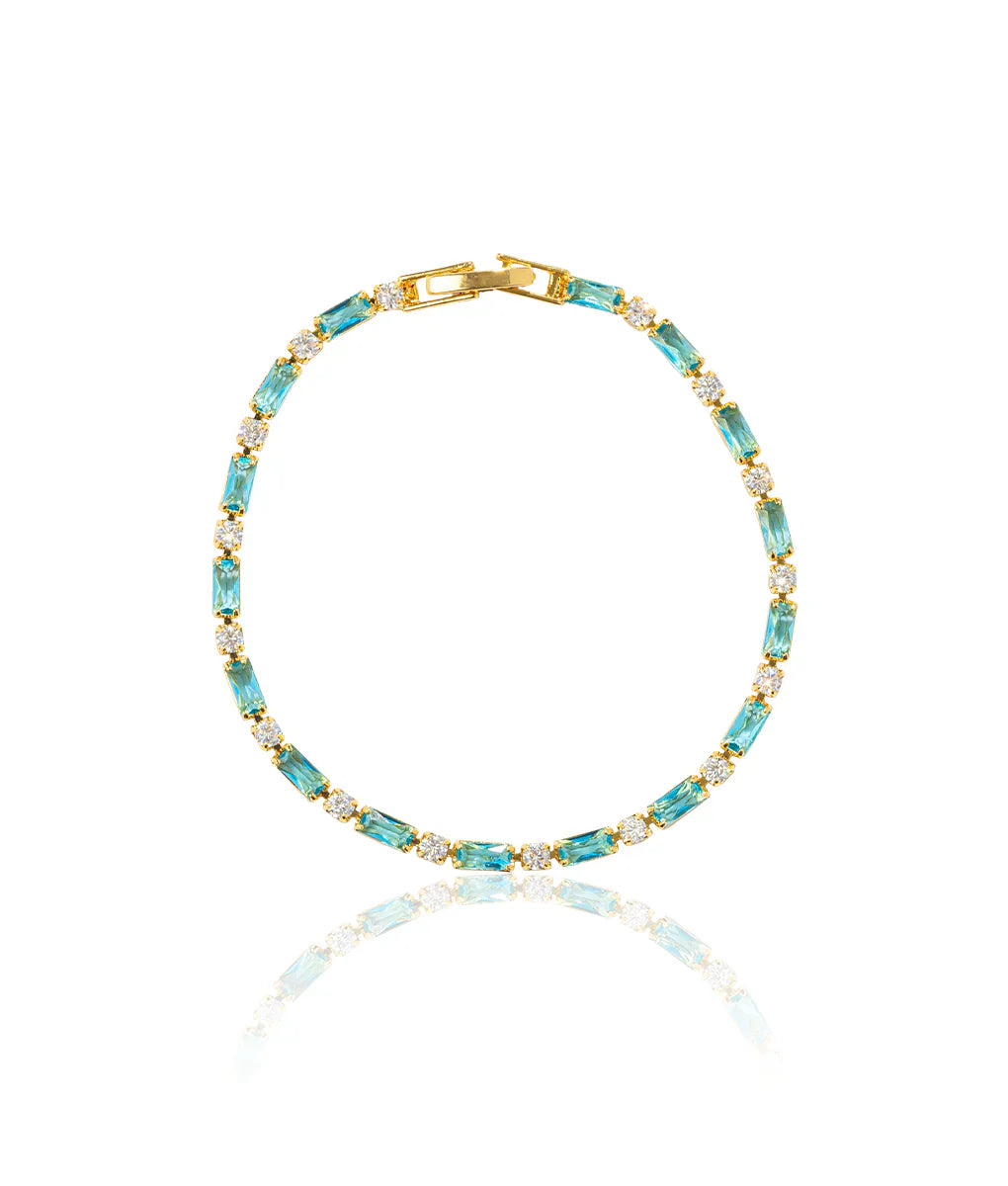 Pulsera Piedra Turquesa Natural | Oro
