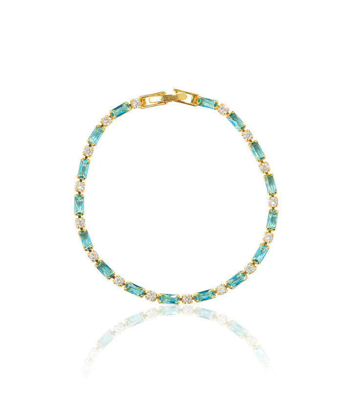 Pulsera Piedra Turquesa Natural | Oro