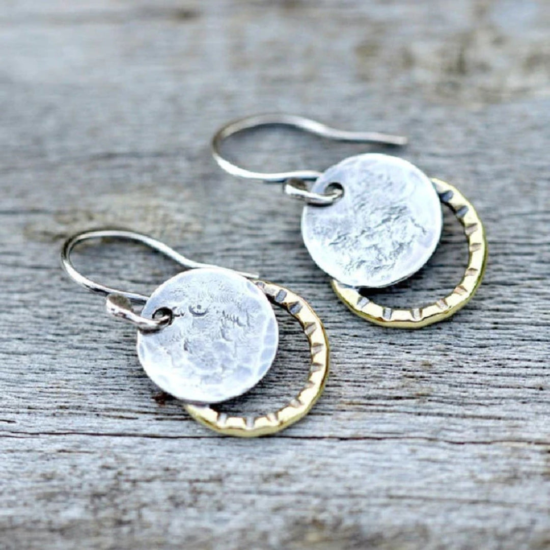 Pendientes vintage chapados en oro y plata
