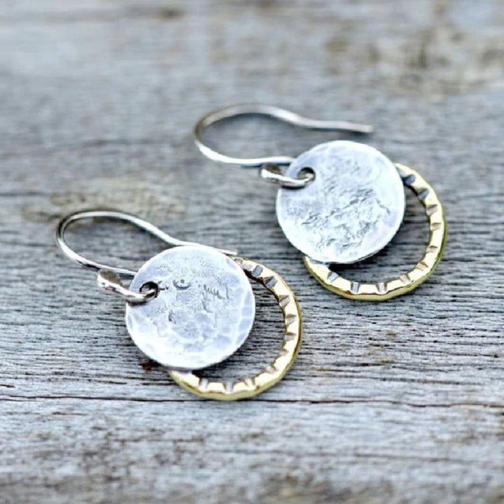 Pendientes vintage chapados en oro y plata