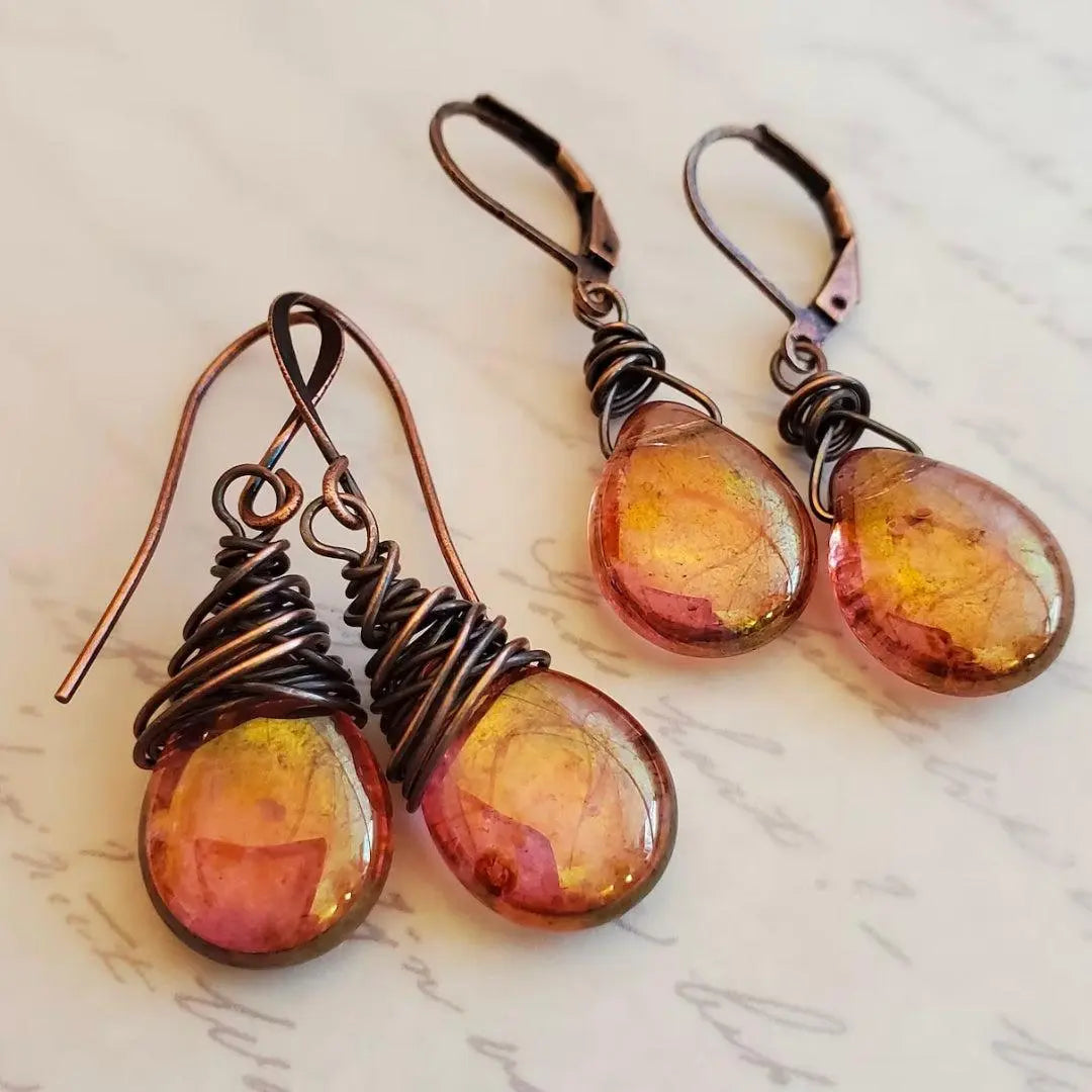 Pendientes vintage de luciérnaga