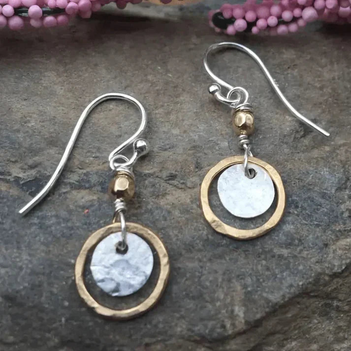 Pendientes vintage en oro y plata