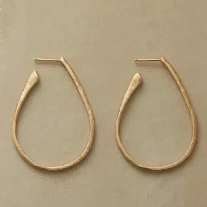 Pendientes de aro vintage de oro