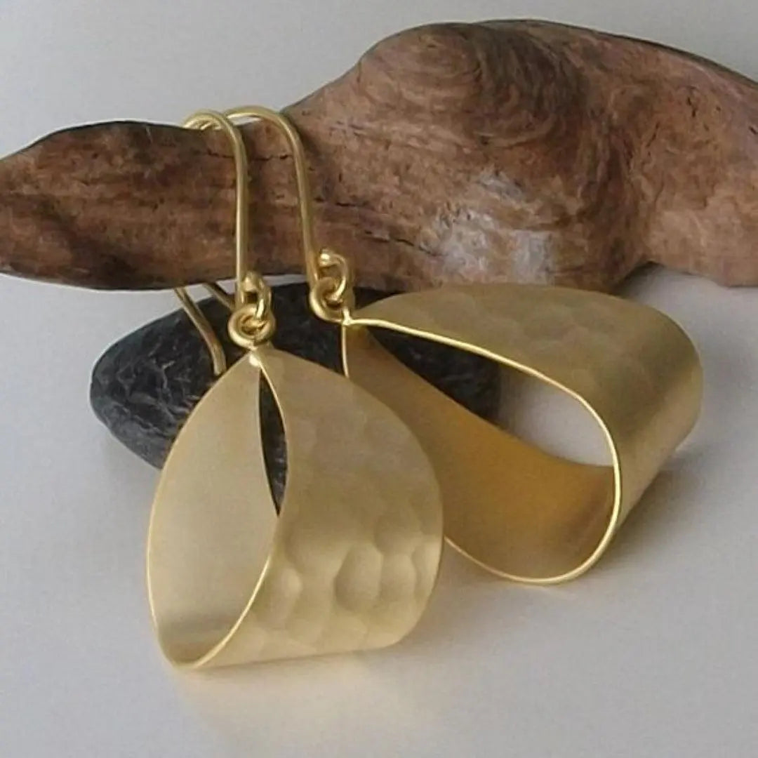 Pendientes vintage chapados en oro