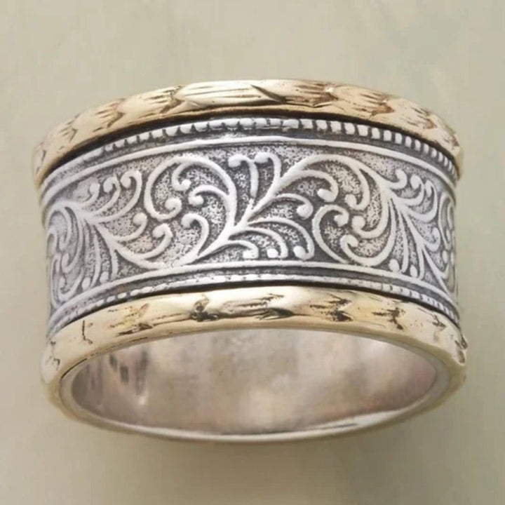 Anillo vintage dorado y plateado