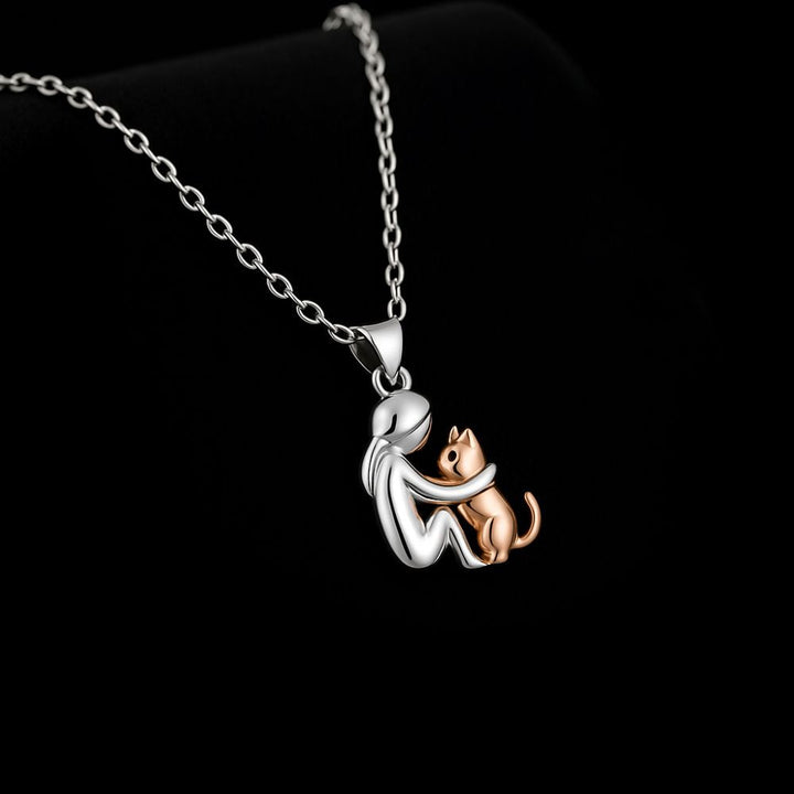 Collar Colgante Abrazo de Gato con Pendientes de Regalo – Oferta por Tiempo Limitado