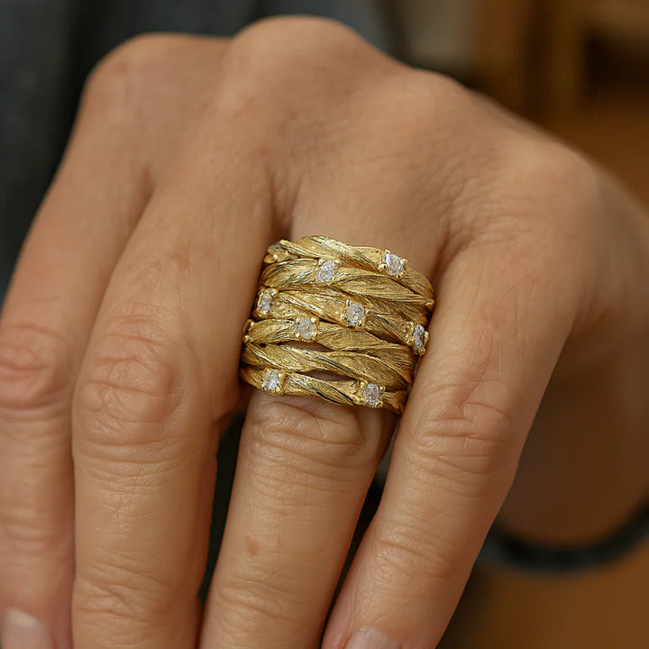 Anillo vintage dorado