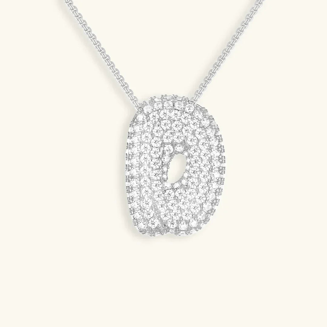 Collar de Diamantes con Inicial en Burbuja