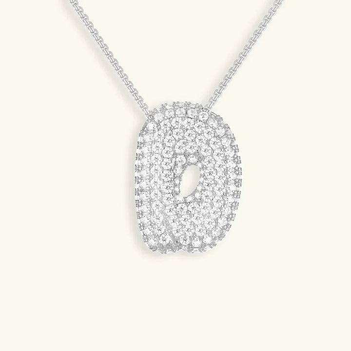 Collar de Diamantes con Inicial en Burbuja