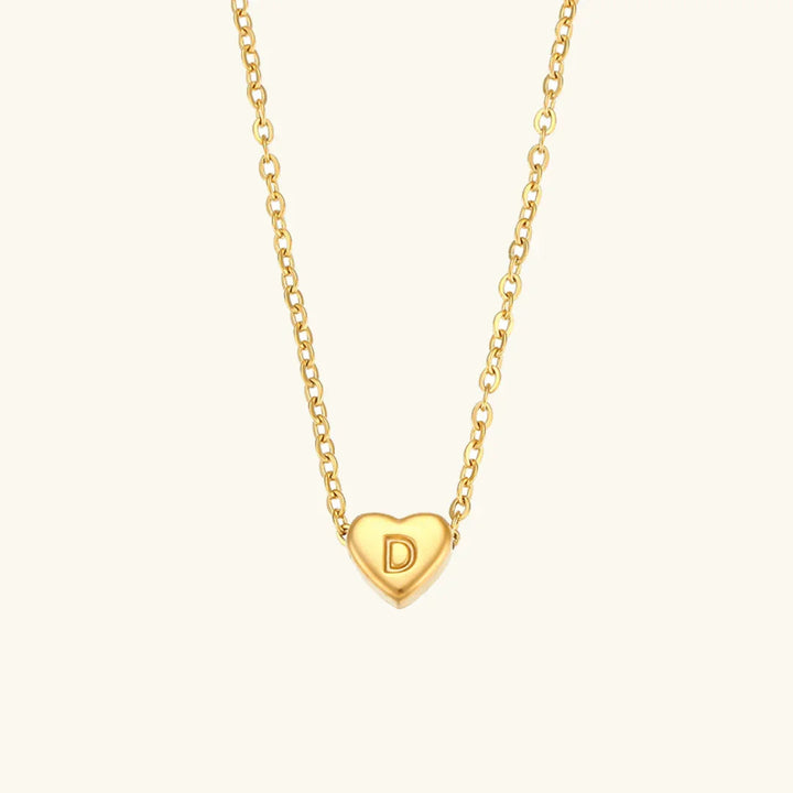 Collar de Oro con Inicial de Corazón