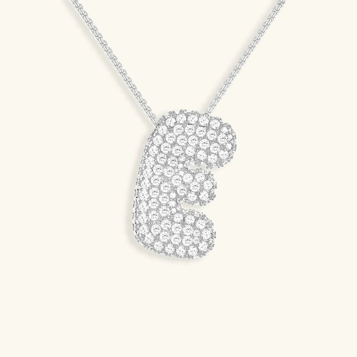 Collar de Diamantes con Inicial en Burbuja