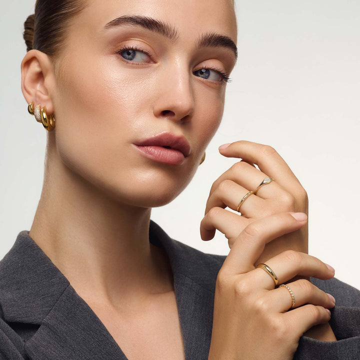 Anillo Esferas de Diamante | Oro