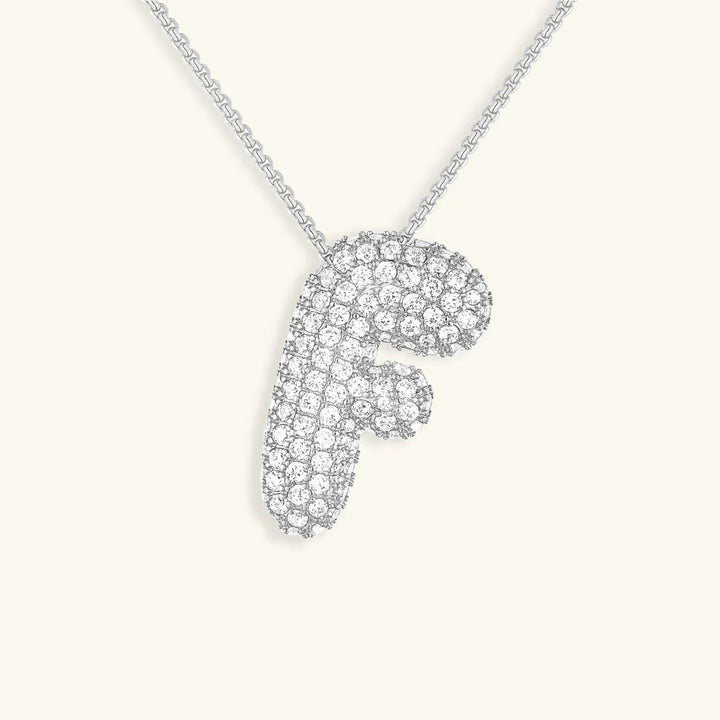 Collar de Diamantes con Inicial en Burbuja