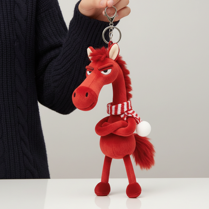 Caballo descarado - Rojo y blanco Llavero