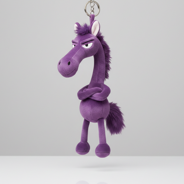 Caballo descarado - Negro y rosa Llavero
